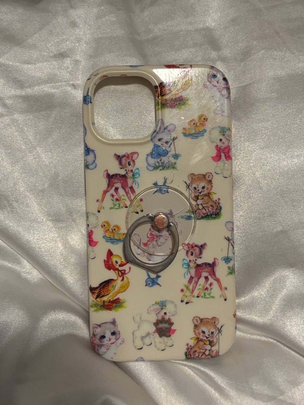 Velvet Caviar Baby Animals iphone 15 Cute Vintage Animal Print Phone Case